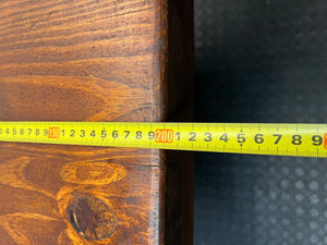 Rustic Wooden X-Frame Dining Table – width measurement