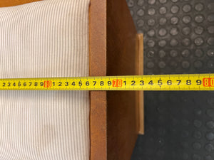 Wooden Dressing Stool with Striped Upholstered Seat – width measurement