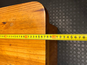 Pine Wood Dressing Table with Cane Inserts and Mirror — Fair Condition Wood Dresser Mirror Set – width measurement