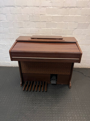 Kawai Brown Electronic Organ with Foot Pedals — Non-functional Keys – main front view