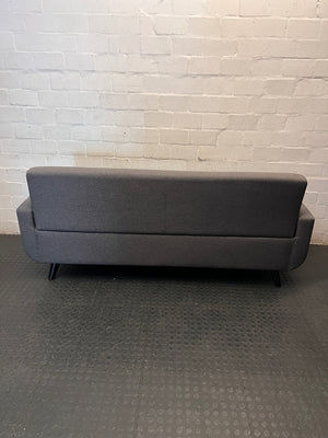 Grey Fabric 3 Seater Couch with Tufted Backrest — Fair Condition With Surface Marks – condition detail