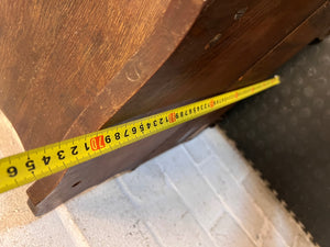 Tiered Dark Brown Side Table with Ball and Claw Feet — Well Used Condition – height measurement