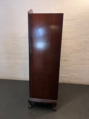 Ornate Dark Brown Double Door Wardrobe — Well Used Condition – condition detail