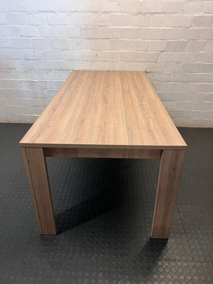 Modern Oak-Look Dining Table — Very Good Condition – back view