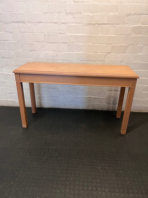 Beechwood Office Desk with 3 Drawers — Surface Mark on Desk Top – back view