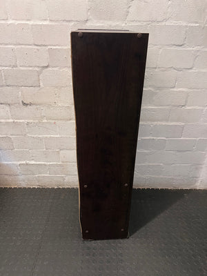Dark Wood Finish Bookshelf with Lower Cupboard — Sturdy But Well Used Bookshelf – top view