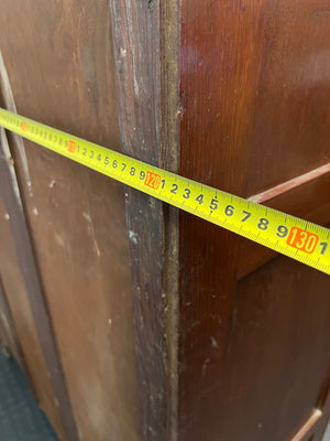 Art Deco Style 3-Door Wardrobe with Oval Mirror — Good Working Order – depth measurement