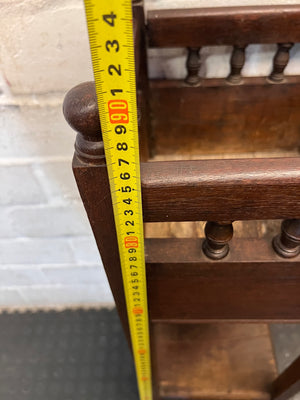 Tall Vintage Style Wooden Planter Stand with Lower Shelf – height measurement