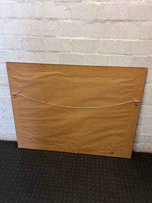Large Wooden Mirror with Industrial Metal Studs — Fair Used Condition – condition detail