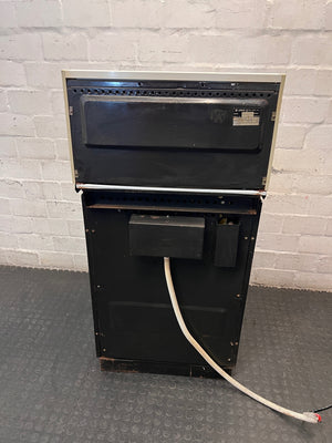 White Freestanding 4-Plate Electric Stove with Oven — Good Working Order with Older Style Plug – back view