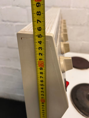 White Freestanding 4-Plate Electric Stove with Oven — Good Working Order with Older Style Plug – height measurement