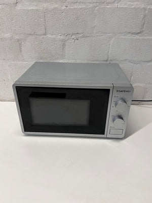 Safeway Countertop Microwave in Silver Finish — Good Working Order – main front view
