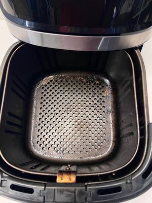 Milex Silver and Black Air Fryer — Good Working Order – side view