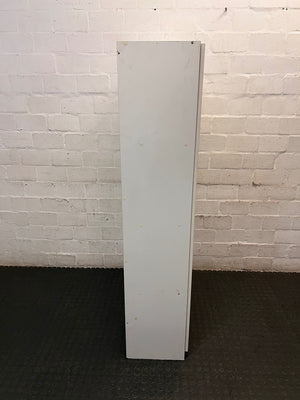 Tall White Two-Door Storage Cupboard with Lock – top view