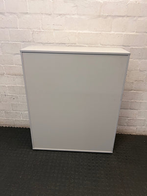 Light Grey Two-Door Lockable Storage Cupboard – back view