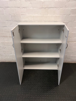 Light Grey Two-Door Lockable Storage Cupboard – side view