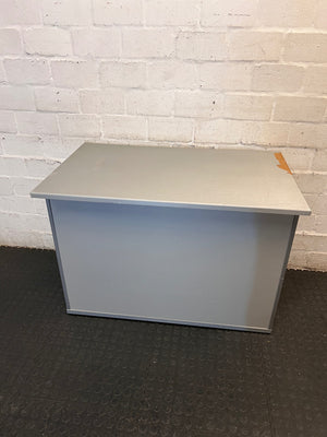 Grey Sliding Door Office Credenza – back view
