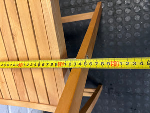 Light Oak Finished Wooden Folding Chair — Good Working Order – width measurement