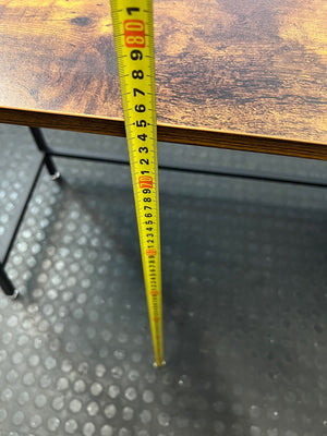 Industrial Style Office Desk with Wood-Look Top – height measurement