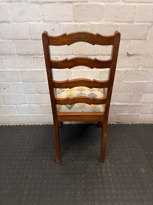 Ladder-Back Timber Dining Chair with Ball and Claw Feet – back view