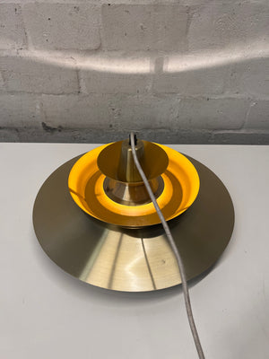 Tiered Gold and Yellow Metallic Pendant Light – main front view
