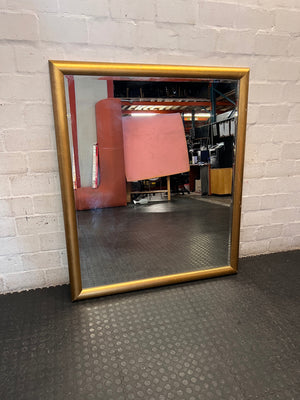 Large Bevelled Wall Mirror in Gold Toned Frame – back view