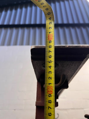 Traditional Red-Brown Wooden Hall Stand with Mirror — Good Working Order – height measurement