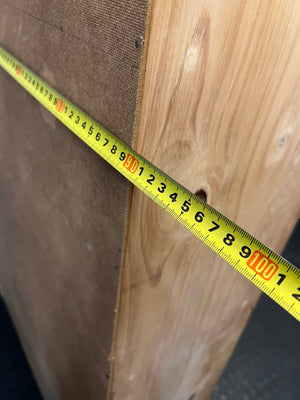 Tall Oak-Finish 7-Tier Bookshelf — Good Used Condition – depth measurement