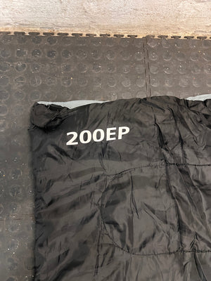 Black Rectangular 200EP Sleeping Bag — Fair Condition With Signs of Wear – condition detail