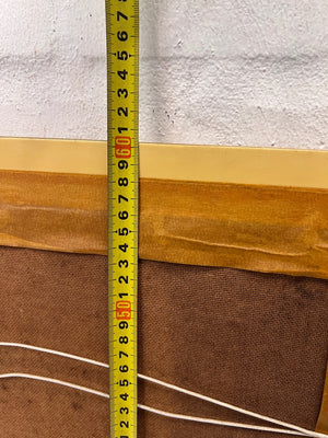 Framed Folk Art Style Cape Farm Painting – depth measurement