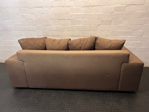 Brown Fabric 3 Seater Couch with Scatter Cushions – condition detail