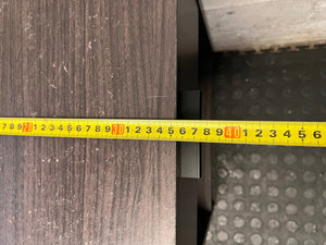 Dark Wood Grain Bedside Table with Drawer – depth measurement