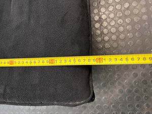 Black Fabric Sleeper Couch with Metallic Legs – depth measurement