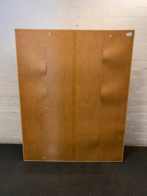 Large 20-Compartment Oak Finish Shelving Unit — Good Working Order – condition detail