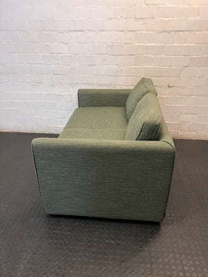 Nest Homes Green Fabric Sleeper Couch — Minimal Wear and Tear – condition detail