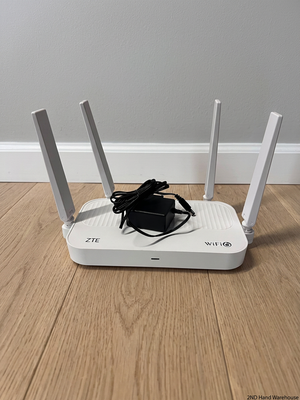 ZTE White WiFi 6 Router with Power Adapter — Good Working Order – styled product image