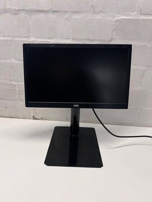 AOC 19-Inch LCD Computer Monitor in Black — Good Working Order – side view