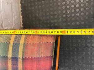 Oregon Pine Dining Chair with Plaid Upholstered Seat — Fair Used Condition – width measurement