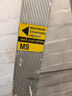6-Step Metal A-Frame Folding Ladder — Used 6-Step Metal Ladder in Fair Condition – condition detail