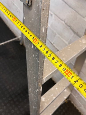 6-Step Metal A-Frame Folding Ladder — Used 6-Step Metal Ladder in Fair Condition – width measurement