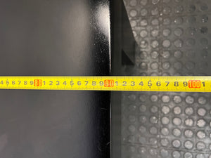 Black Coffee Table with Frosted Glass Inlays – width measurement