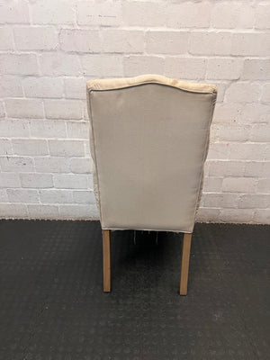 Tufted Upholstered Dining Chair with Cabriole Legs – back view