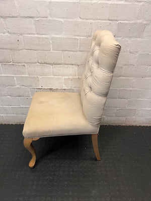 Tufted Upholstered Dining Chair with Cabriole Legs – condition detail