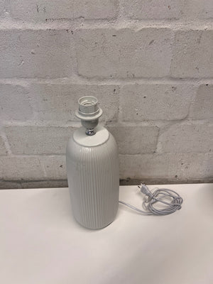 Ribbed Ceramic Table Lamp Base – side view