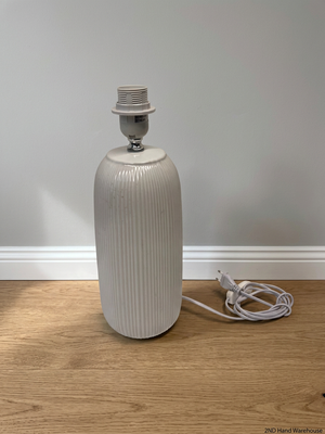 Ribbed Ceramic Table Lamp Base – styled product image
