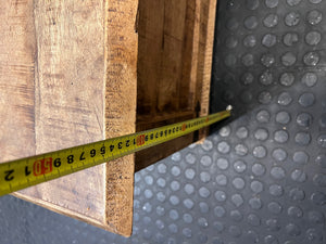 Rustic Textured Wooden Kist with Metal Hardware – height measurement