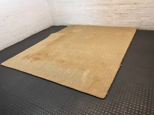 Natural Beige Woven Sisal Rug – side view