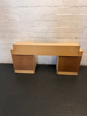 Light Brown Wooden Dressing Table with 6 Drawers – back view