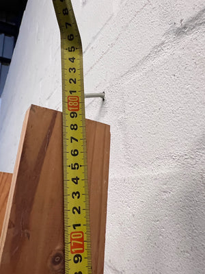 White and Wood Leaning Ladder Bookshelf – height measurement