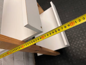 White and Wood Leaning Ladder Bookshelf – width measurement